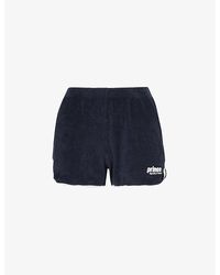 Sporty & Rich - Vy White X Prince Brand-patch Terry-towelling Cotton-jersey Shorts X - Lyst