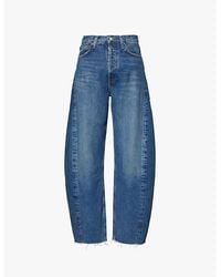 Agolde - Luna Pieced Faded Wide-Leg High-Rise Jeans - Lyst