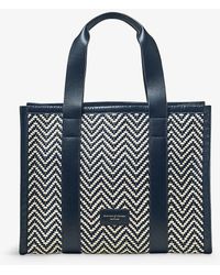 Aspinal of London - Henley Small Chevron-woven Leather Tote Bag - Lyst