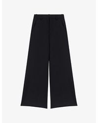 Maje - Pimano High-Rise Flared-Leg Stretch-Woven Trousers - Lyst