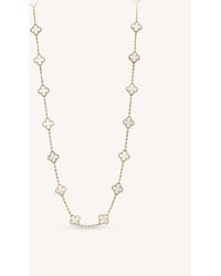 Van Cleef & Arpels - Vintage Alhambra Small 18ct Yellow-gold And Mother-of-pearl Necklace - Lyst