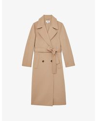 Reiss - Rene Double-Breasted Wool-Blend Coat - Lyst