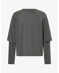 Seventh - Raglan Layered Long-Sleeve Cotton T-Shirt - Lyst