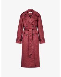 4th & Reckless - Wallace Belted Faux-Suede Coat - Lyst