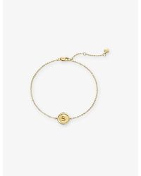 Monica Vinader - Mini Initial S Stamp 14Ct- Bracelet - Lyst