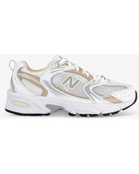 New Balance - Mr530 Logo-embossed Leather And Mesh Low-top Trainers - Lyst