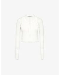 ADANOLA - Layered Long-sleeved Slim-fit Knitted Top - Lyst