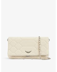 Zadig & Voltaire - Rock Xl Quilted-stitch Leather Clutch Bag - Lyst
