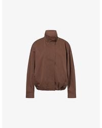 Dissh - Rory High-Neck Cotton And Linen-Blend Track Jacket - Lyst