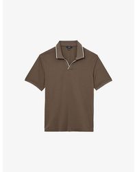 Reiss - Nico Air-Water Tipped Cotton Polo Shirt - Lyst