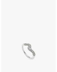 Missoma - Molten Snow Sterling- And Cubic Zirconia Stacking Ring - Lyst