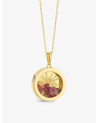 Rachel Jackson - Sunburst Amulet Medium 22ct Gold-plated Sterling Silver And Tourmaline Necklace - Lyst