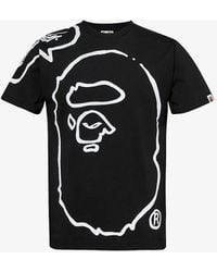 A Bathing Ape - X Joshua Vides Branded-print Cotton-jersey T-shirt - Lyst