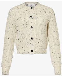 Bottega Veneta - Ribbed Cropped Wool-Blend Cardigan - Lyst