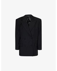 Givenchy - Double-breasted Peak-lapel Wool-blend Blazer - Lyst