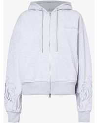 House Of Sunny - Odyssey Brand-embroidered Organic Cotton-blend Hoody - Lyst