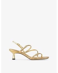 Sandro - Strappy 65 Leather Heeled Sandals - Lyst
