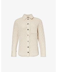 Bottega Veneta - Patch-pocket Crocheted Cotton Shirt - Lyst