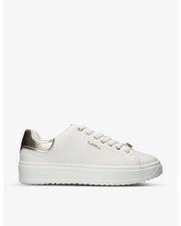 Carvela Kurt Geiger - Dream Logo-embellished Faux-leather Low-top Trainers - Lyst