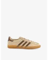 adidas - Gazelle Indoor Textured Woven And Leather Low-Top Trainers - Lyst