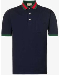 Gucci - Vy Striped-collar Regular-fit Stretch-cotton Piqué Polo Shirt X - Lyst