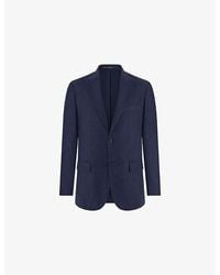 BOGGI - Micro-Textured Single-Breasted Linen Jacket - Lyst
