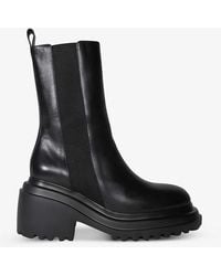 Maje - Funkou Chunky-heel Leather Ankle Boots - Lyst