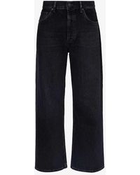 Acne Studios - 2021 Brand-patch Relaxed-fit Wide-leg Jeans - Lyst