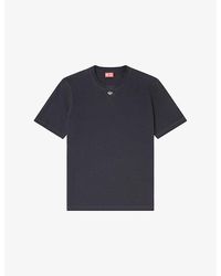 DIESEL - T-Madjust-Tr Branded Cotton-Jersey T-Shirt - Lyst
