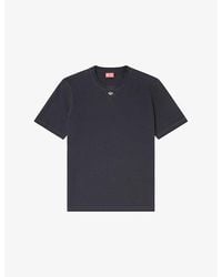 DIESEL - T-Madjust-Tr Branded Cotton-Jersey T-Shirt - Lyst