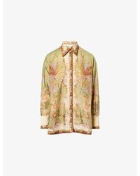 Zimmermann - Indra Printed Silk Shirt - Lyst