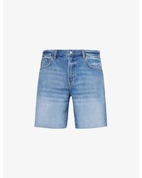 FRAME - Vintage Raw-hem Regular-fit Denim Shorts - Lyst