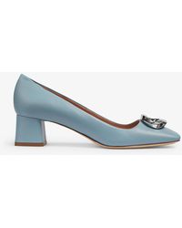 LK Bennett Penny Infinity Circle Leather Courts - Blue