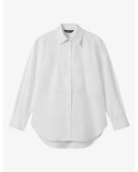 Whistles - Bib Detail Cotton Poplin Shirt - Lyst