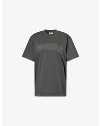 ADANOLA - Varsity Stitch Short-Sleeve Oversized Cotton T-Shirt - Lyst