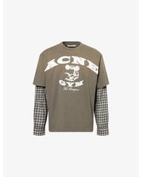 Acne Studios - Exford Gym Bro Logo-Patch Cotton T-Shirt - Lyst