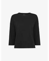 Whistles - Relaxed-fit Patch-pocket Cotton-jersey T-shirt - Lyst