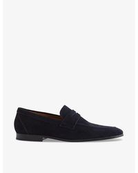 Reiss - Bray Slip-on Suede Loafers - Lyst