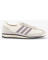 adidas - Cream Lilac Vy Sl 72 Suede And Mesh Low-Top Trainers - Lyst