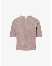 ME+EM - Pinstripe Raglan-Sleeve Cotton-Blend T-Shirt - Lyst