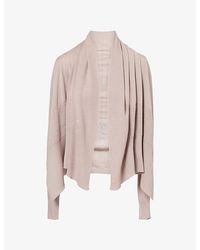 Rick Owens - Draped Cropped Wool Cardigan - Lyst