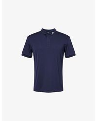J.Lindeberg - Kv Logo-Embroidered Woven Polo Shirt - Lyst