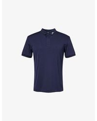 J.Lindeberg - Kv Logo-Embroidered Woven Polo Shirt - Lyst