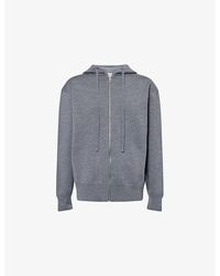 Loewe - Anagram Relaxed-Fit Stretch-Wool Blend Hoody - Lyst