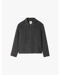 Sandro - Double-Faced Long-Sleeve Wool-Blend Jacket - Lyst