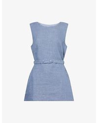 Posse - Thea Sleeveless Linen Tunic Top - Lyst