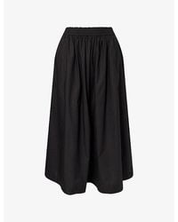 Skall Studio - Dagny Cotton Midi Skirt - Lyst