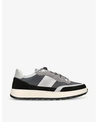 Collegium - Pillar Trail Contrast-panel Leather And Suede Low-top Trainers - Lyst