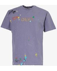 GALLERY DEPT. - Paint-splatter Logo-embellished Cotton-jersey T-shirt X - Lyst