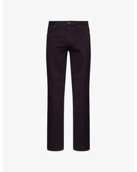 Emporio Armani - Regular Straight-Leg Stretch-Denim Jeans - Lyst